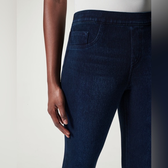 SPANX Jean-ish® Ankle Leggings Skinny Blue Denim Stretch Pull-on Women’s Size S - Picture 3 of 13